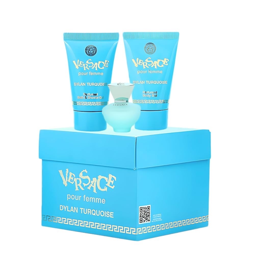 Versace Dylan Turquoise 3 Piece Gift Set NEW Travel Size